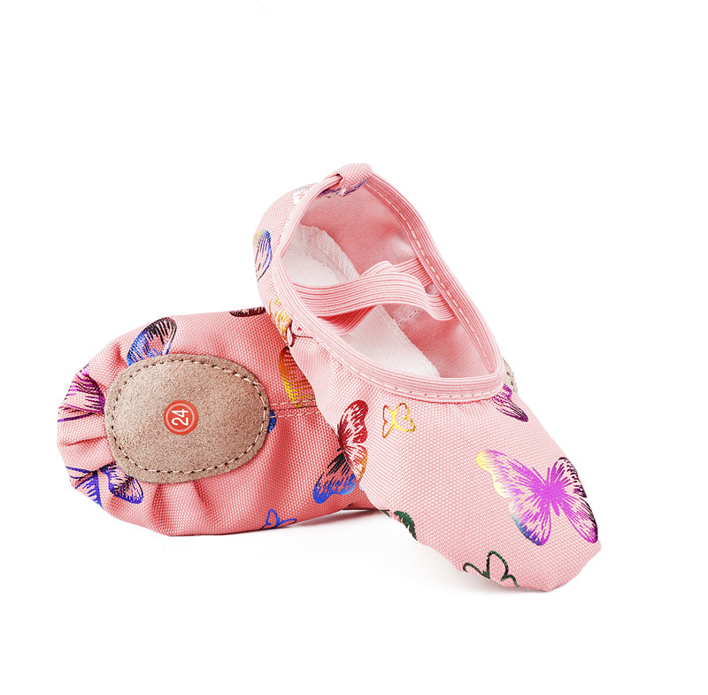 Tanečné topánky pre deti – bez šnúrok, mäkká podrážka z pravej kože, priedušné, ľahké, tlmenie otrasov, na balet a moderný tanec