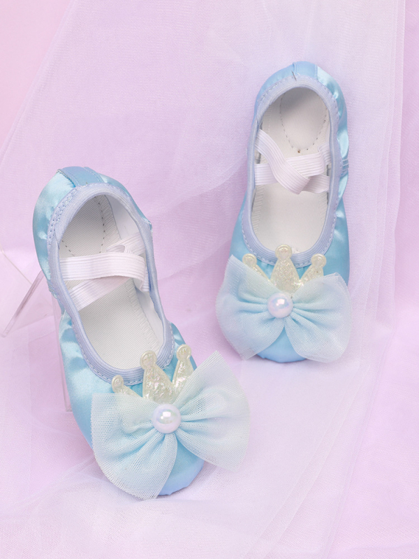 Mergaitėms baleto bateliai su minkšta padu, kvėpuojantys ir lengvi; viršus: sintetinė oda ir medvilnės audinys; baletui