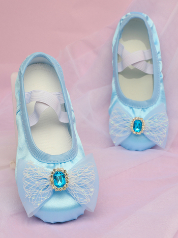 Vaikų baleto bateliai mergaitėms, kvėpuojantys, lengvi, atsparūs dėvėjimui, su sintetinės odos vampu ir kompozito padu