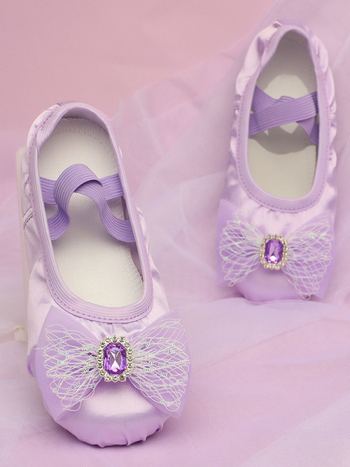 Vaikų baleto bateliai mergaitėms, kvėpuojantys, lengvi, atsparūs dėvėjimui, su sintetinės odos vampu ir kompozito padu