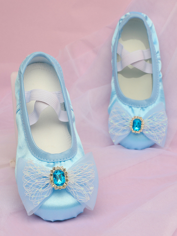 Vaikų baleto bateliai mergaitėms, kvėpuojantys, lengvi, atsparūs dėvėjimui, su sintetinės odos vampu ir kompozito padu