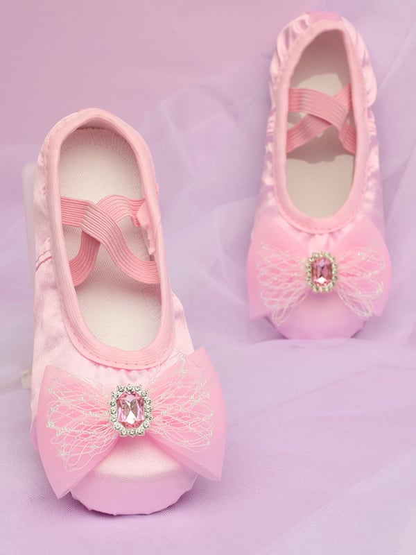 Vaikų baleto bateliai mergaitėms, kvėpuojantys, lengvi, atsparūs dėvėjimui, su sintetinės odos vampu ir kompozito padu