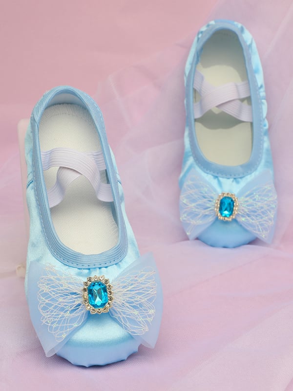 Vaikų baleto bateliai mergaitėms, kvėpuojantys, lengvi, atsparūs dėvėjimui, su sintetinės odos vampu ir kompozito padu