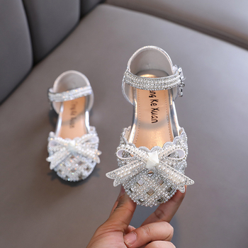 Pantofi de dans pentru fete cu design decupat, partea superioară PU, Velcro, respirabili, antiaderare