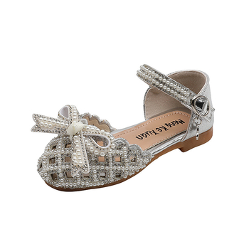 Pantofi de dans pentru fete cu design decupat, partea superioară PU, Velcro, respirabili, antiaderare