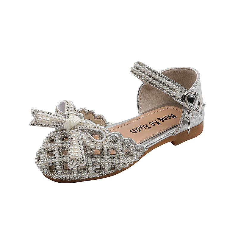Pantofi de dans pentru fete cu design decupat, partea superioară PU, Velcro, respirabili, antiaderare