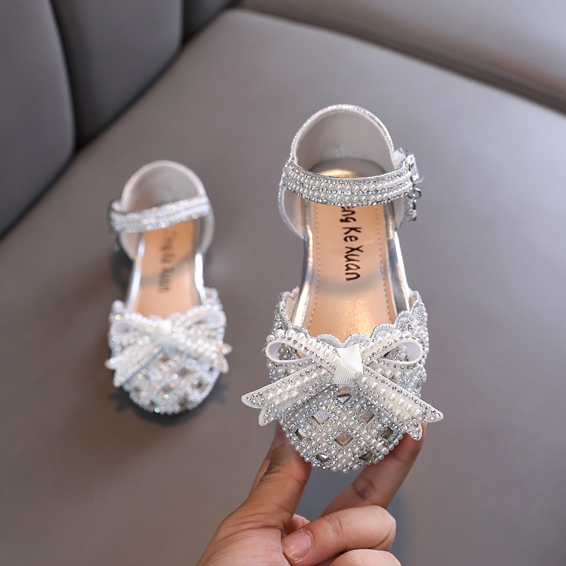 Pantofi de dans pentru fete cu design decupat, partea superioară PU, Velcro, respirabili, antiaderare