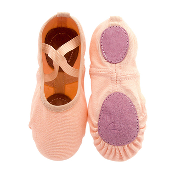 Mergaitėms skirti baleto bateliai šokiui, minkštas padas, kvėpuojantys, lengvi, atsparūs dėvėjimui, su kompozitiniu padu