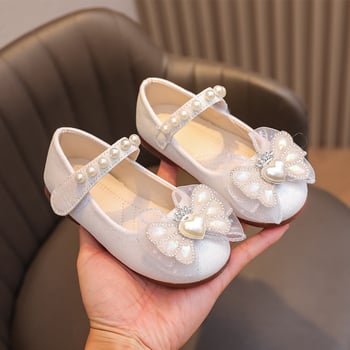 Hercegnő-stílusú gyerekcipő Velcro-zárás – PU felsőrész, PU bélés és talp, gumitalp