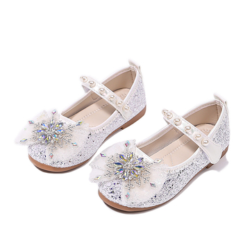 Pantofi prințesă pentru fete — închidere Velcro, partea superioară joasă, talpă PU, căptușeală din piele artificială, stil prințesă