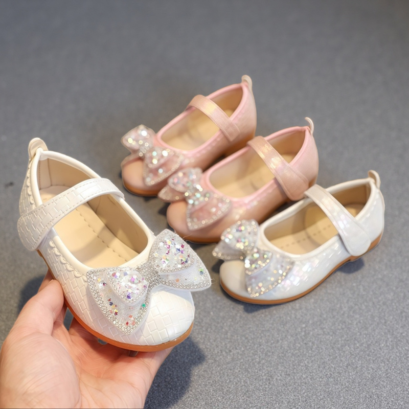 Princess lányoknak Velcro cipő — PU felsőrész, PU bélés, PU talpbetét, gumírozott talp, 1–12 évesek