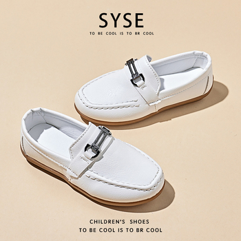 Pantofi pentru băieți în stil britanic, piele artificială, talpă din cauciuc, branț PU, pentru copii 4–12 ani