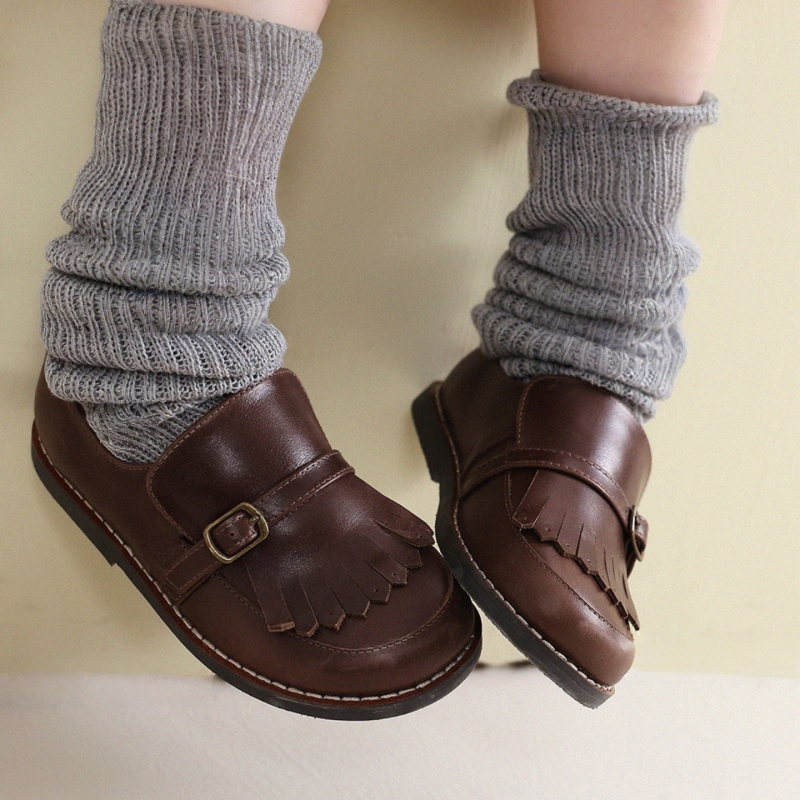 Dječji slip-on loaferi od teleće kože – meka gornja strana, gumeni potplat, nizak vrh, prirodna koža uloška, šivana potplata