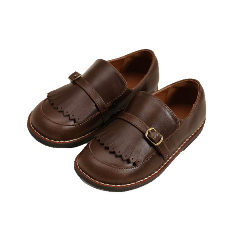 Dječji slip-on loaferi od teleće kože – meka gornja strana, gumeni potplat, nizak vrh, prirodna koža uloška, šivana potplata