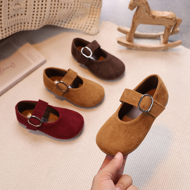 Cipele za djevojčice 2026. jesen – kožne mokasice s mekanom podom, Birkenstock stil, korejskog stila