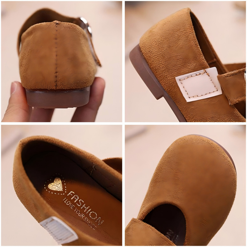 Cipele za djevojčice 2026. jesen – kožne mokasice s mekanom podom, Birkenstock stil, korejskog stila