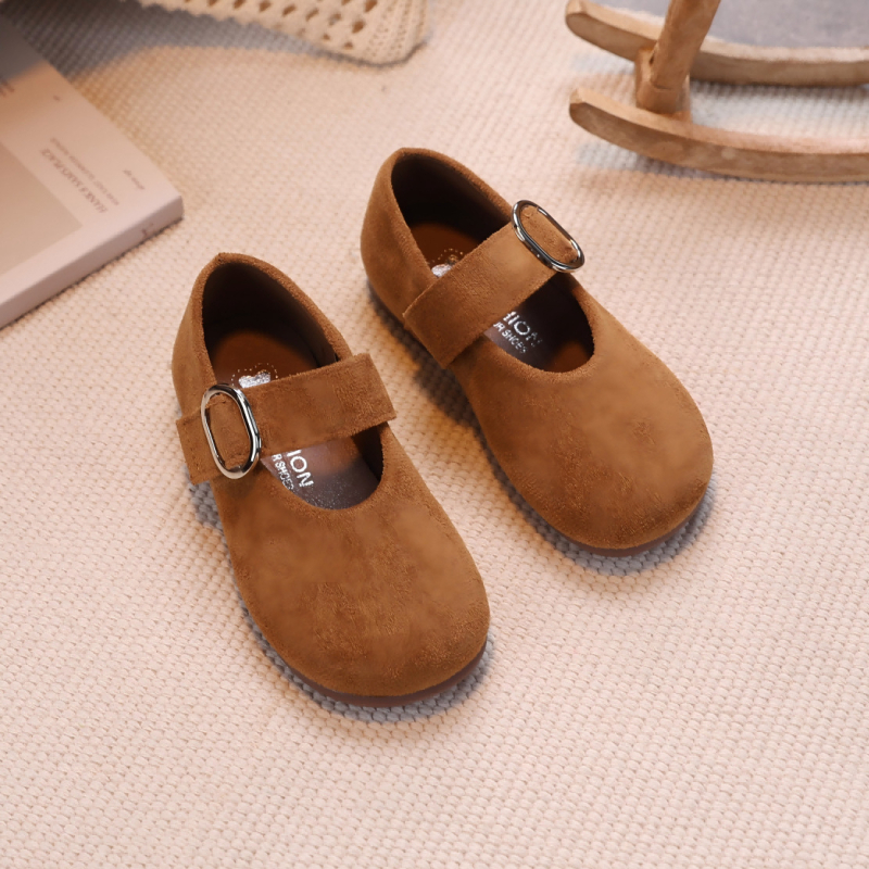 Cipele za djevojčice 2026. jesen – kožne mokasice s mekanom podom, Birkenstock stil, korejskog stila