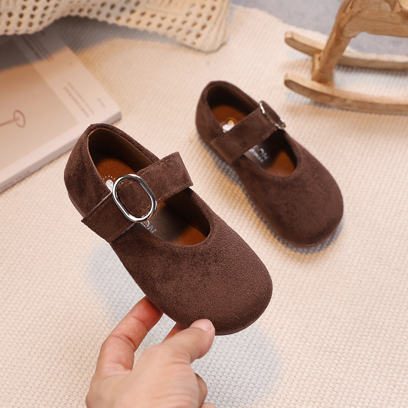 Cipele za djevojčice 2026. jesen – kožne mokasice s mekanom podom, Birkenstock stil, korejskog stila