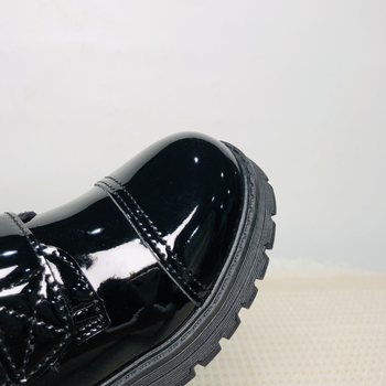 HAKI Gyermekek PU bőrcipője iskolába, angol stílus, Velcro zárás, TPR talp, 4–16 éveseknek