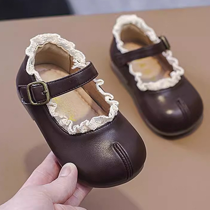 Proljetno-ljetne mekane cipele za bebe i malu djecu, dizajn s razdvojenim prstom u francuskom stilu, dječje cipele princeza sa zatvaranjem na Velcro