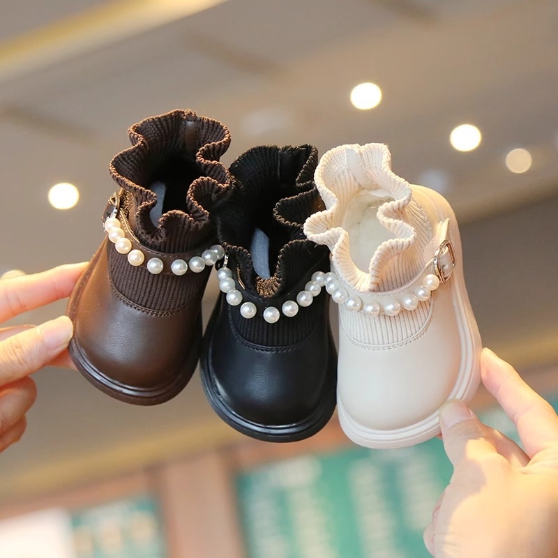 Dječje cipele za djevojčice u stilu princeze s gornjim dijelom od mikrovlakna, gumom, Velcro zatvaračem, umetkom od umjetne vune, za dob 0–3 godina