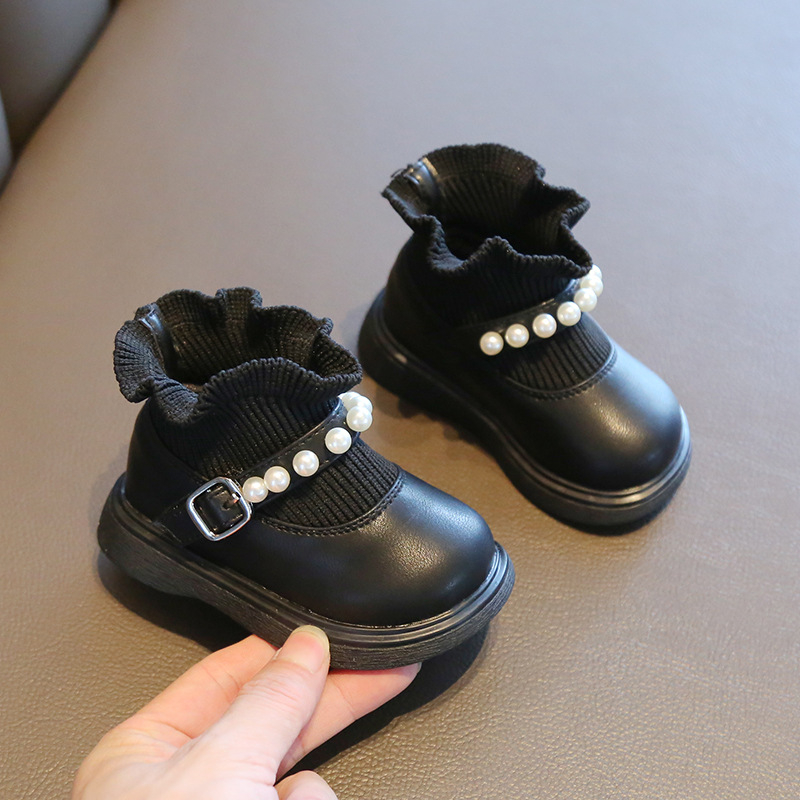 Dječje cipele za djevojčice u stilu princeze s gornjim dijelom od mikrovlakna, gumom, Velcro zatvaračem, umetkom od umjetne vune, za dob 0–3 godina