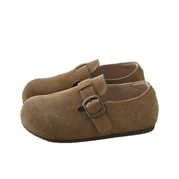 Dječje cipele od prave kože, mekana potplat, retro zaobljeni vrh, unisex, 2025 proljeće–jesen