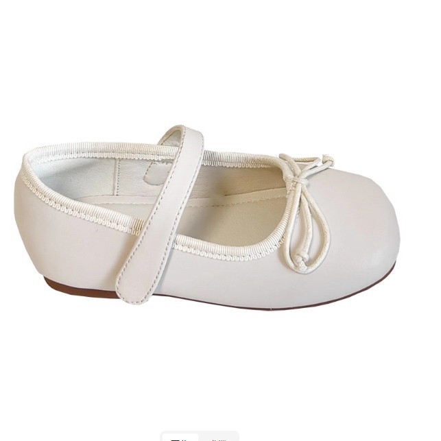 Dječje cipele u korejskom stilu s mašnicom, kvadratnim vrhom, mekanom potplatom, zatvaranje na Velcro, gornji dio od mikrovlakna