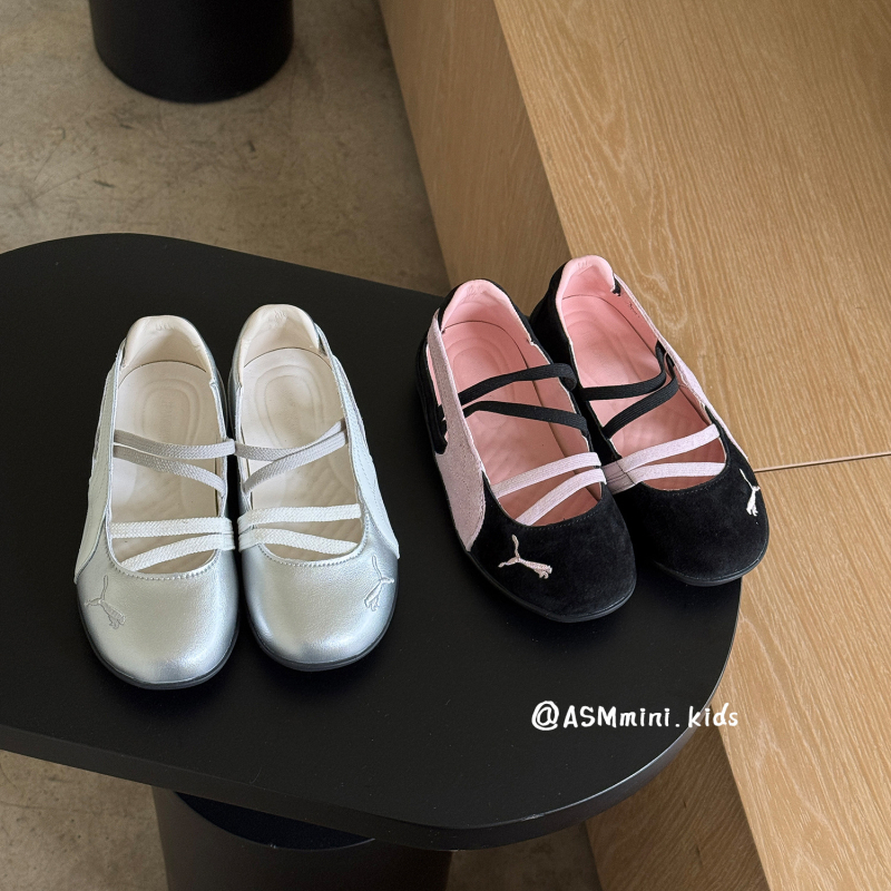 Asmini Cipele za djevojčice Balet Slip-On - Gornji dio: Super Fiber, Potplat: Gumeni, Unutrašnjost: Umjetna koža, Nizak profil, Slatki stil