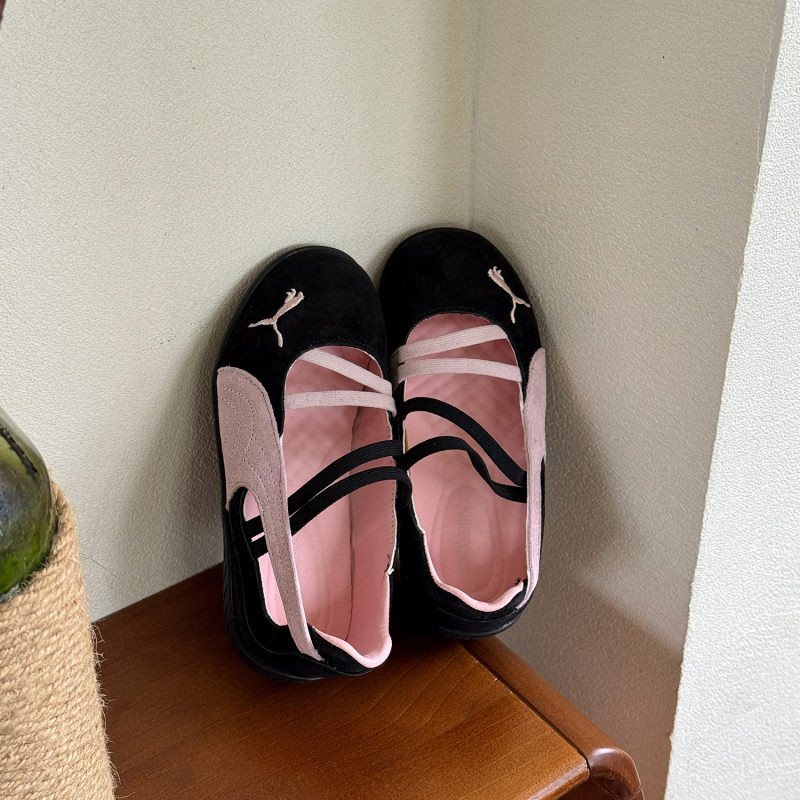 Asmini Cipele za djevojčice Balet Slip-On - Gornji dio: Super Fiber, Potplat: Gumeni, Unutrašnjost: Umjetna koža, Nizak profil, Slatki stil
