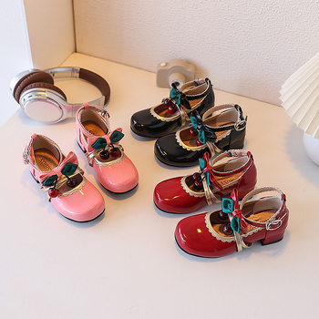 Dječje Mary Jane cipele s PU gornjim dijelom, kopčom, gumom potplatom, prozračne i protuklizne