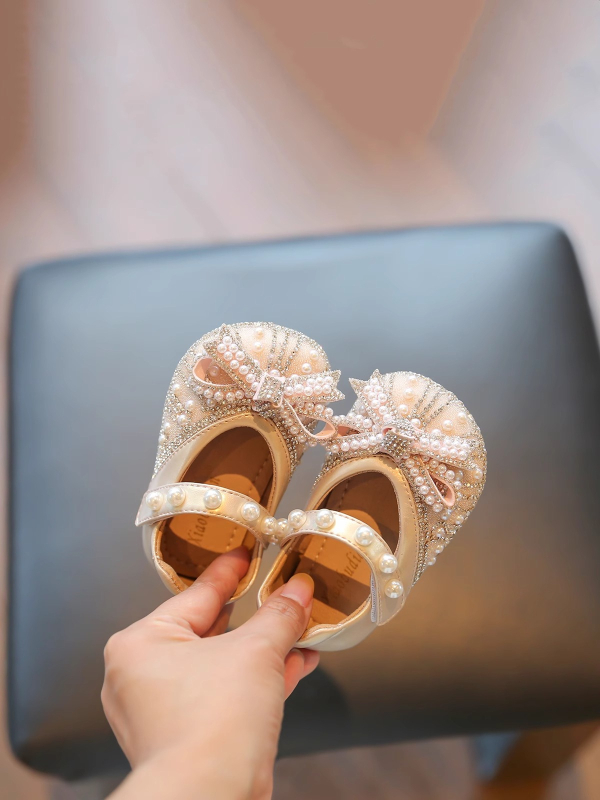 Princeza dječje cipele s Velcro zatvaračem - gornji dio od sintetičke kože, gumeni potplat, PU uložak, niski vrh, protuklizne, za djecu 0–3 godine, proljeće-ljeto-jesen 2024