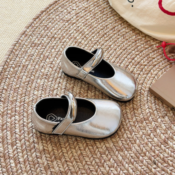 Lány Mary Jane balerina cipő — kézzel készült, puha mikroszálas felsőrész, Velcro zárás, természetes gumi anti-slip talp, tavasz és őszre