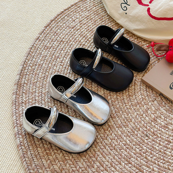 Lány Mary Jane balerina cipő — kézzel készült, puha mikroszálas felsőrész, Velcro zárás, természetes gumi anti-slip talp, tavasz és őszre