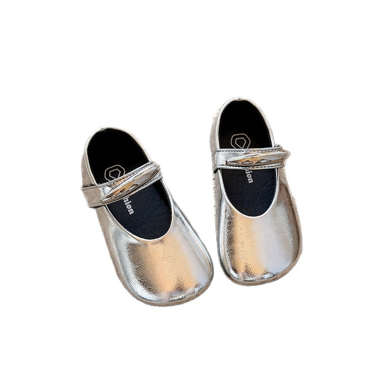 Lány Mary Jane balerina cipő — kézzel készült, puha mikroszálas felsőrész, Velcro zárás, természetes gumi anti-slip talp, tavasz és őszre