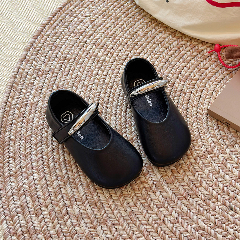 Lány Mary Jane balerina cipő — kézzel készült, puha mikroszálas felsőrész, Velcro zárás, természetes gumi anti-slip talp, tavasz és őszre