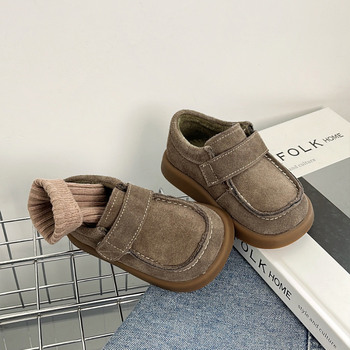 Dječje tenisice od nubuk kože, niskog kroja, unisex, Velcro kopčanje, prozračne, tople, izdržljive, za proljeće i jesen