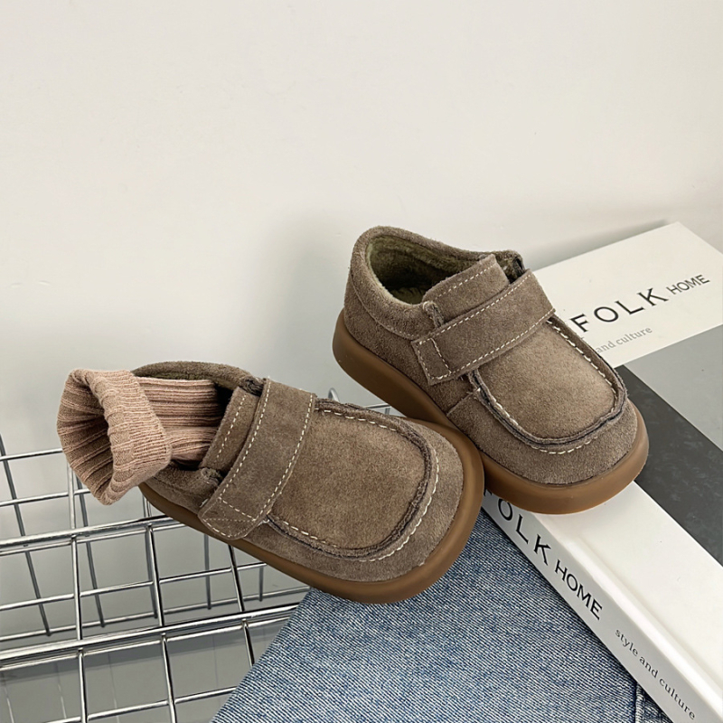Dječje tenisice od nubuk kože, niskog kroja, unisex, Velcro kopčanje, prozračne, tople, izdržljive, za proljeće i jesen