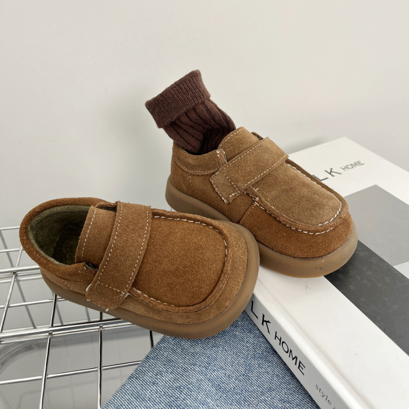 Dječje tenisice od nubuk kože, niskog kroja, unisex, Velcro kopčanje, prozračne, tople, izdržljive, za proljeće i jesen