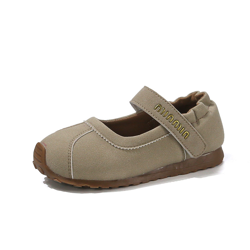 Dječje Mary Jane slip-on cipele s elastičnim remenom, PU gornji dio, TPR potplat, niski kroj, proljeće–jesen