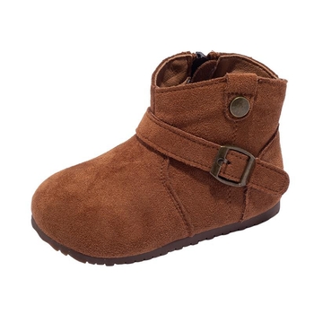 Dječje djevojačke debeli pamuk zimske čizme za snijeg s toplom podstavom, Birkenstock-stil kožne čizme