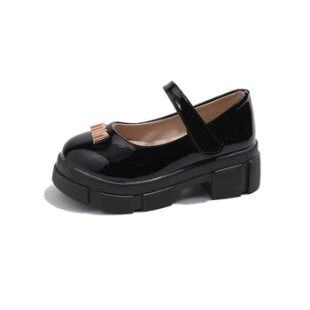 Dječje cipele od PU kože za djevojčice, Velcro zatvarač, korejski stil, debeli potplat, proljeće i jesen