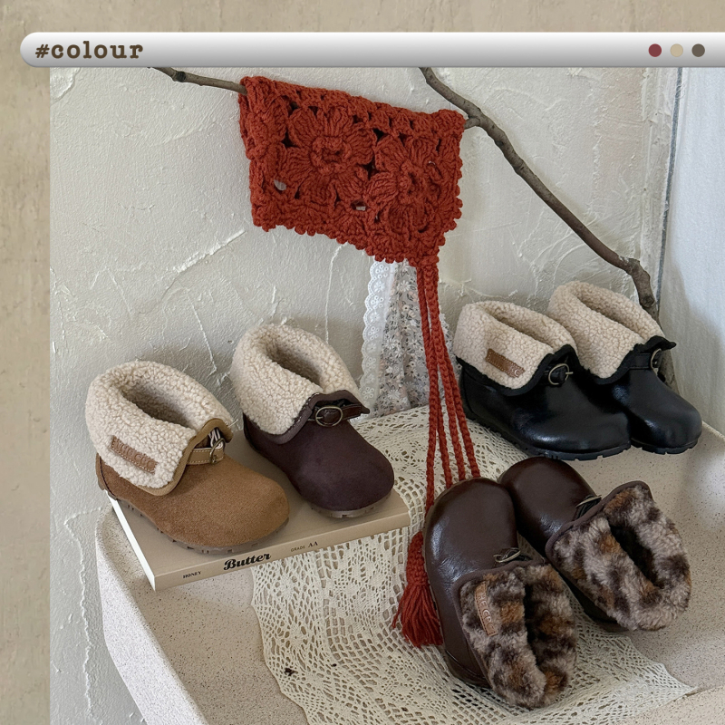 Dječje čizme od kože sa bočnim zatvaračem – retro stil, jesen-zima, toplo, gumasta potplata, unisex, uzrast 4–12 godina, gornji dio od mikrovlakna