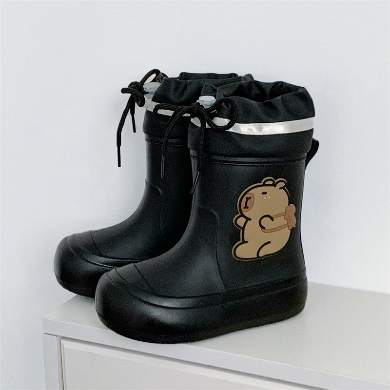 Kechuntu PVC detské dažďové čižmy s karikatúrnym vzorom, pre deti 4–16 rokov