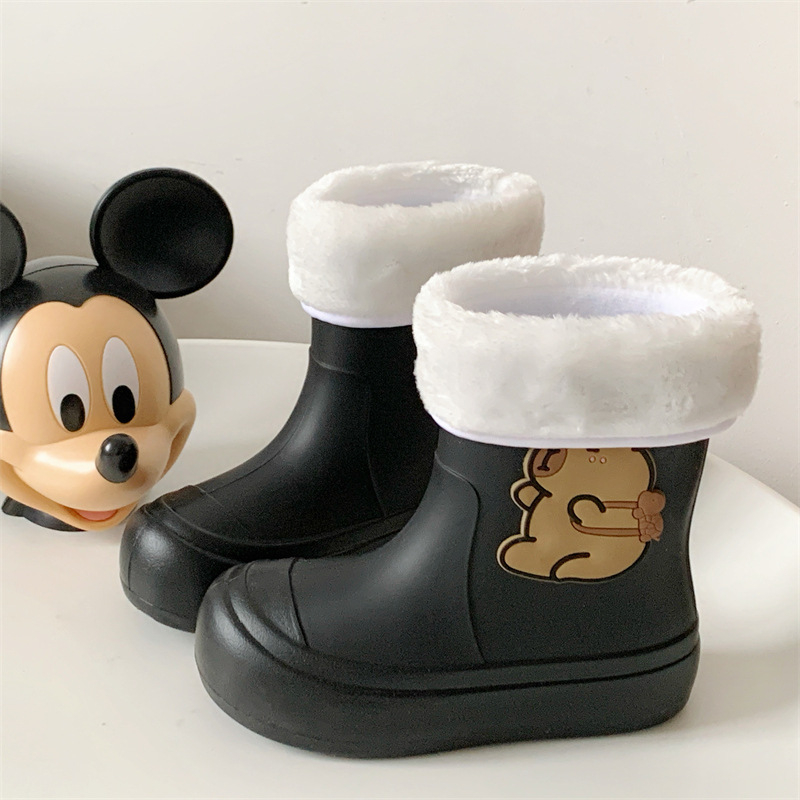 Kechuntu PVC detské dažďové čižmy s karikatúrnym vzorom, pre deti 4–16 rokov