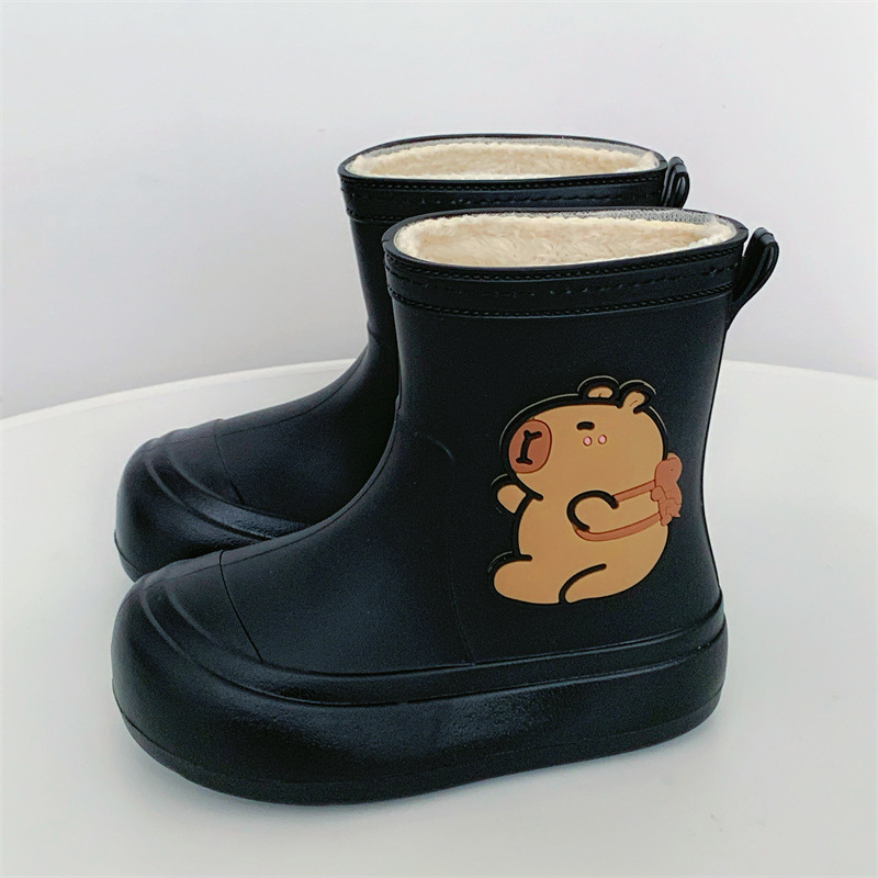 Kechuntu PVC detské dažďové čižmy s karikatúrnym vzorom, pre deti 4–16 rokov