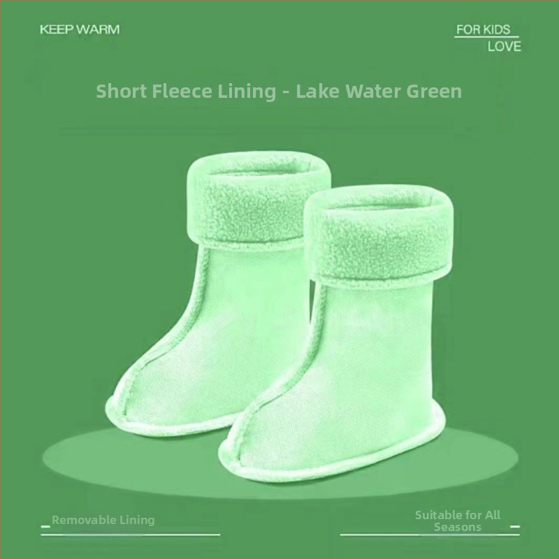 Unisex detské dažďové čižmy s karikatúrnym motívom, podšité fleesom, protišmyková PVC podrážka, nízky obvod holene