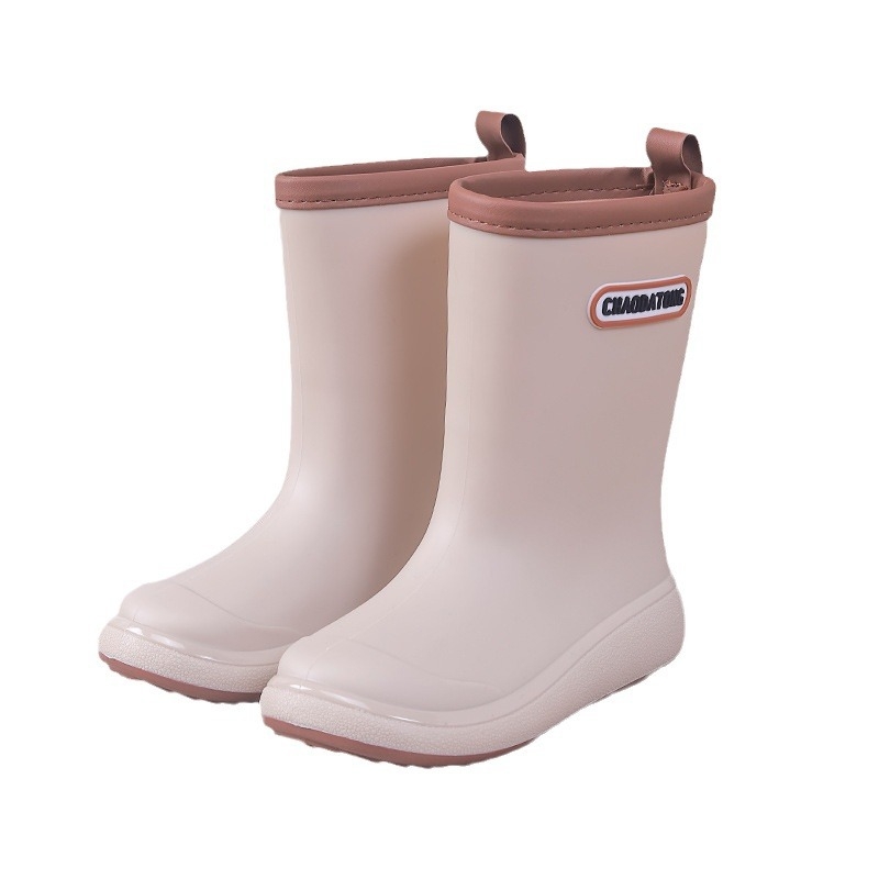Chaota Tong dječje čizme za kišu, ultra lagane, PVC gornji dio, visok profil, jednobojne, japanski stil, protuklizne potplat, za djecu od 4 do 16 godina