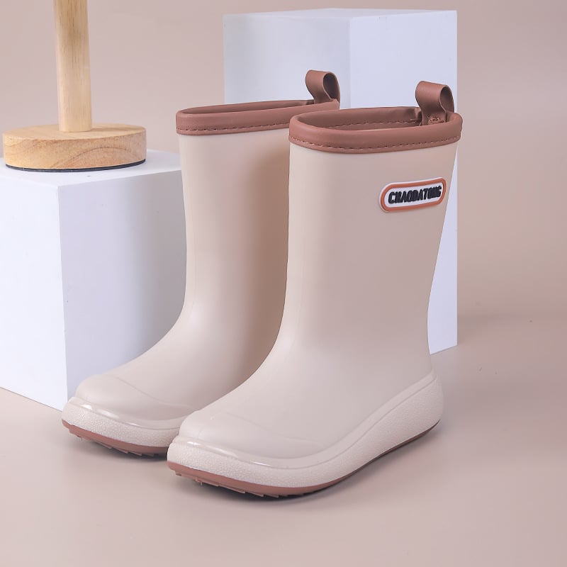 Chaota Tong dječje čizme za kišu, ultra lagane, PVC gornji dio, visok profil, jednobojne, japanski stil, protuklizne potplat, za djecu od 4 do 16 godina