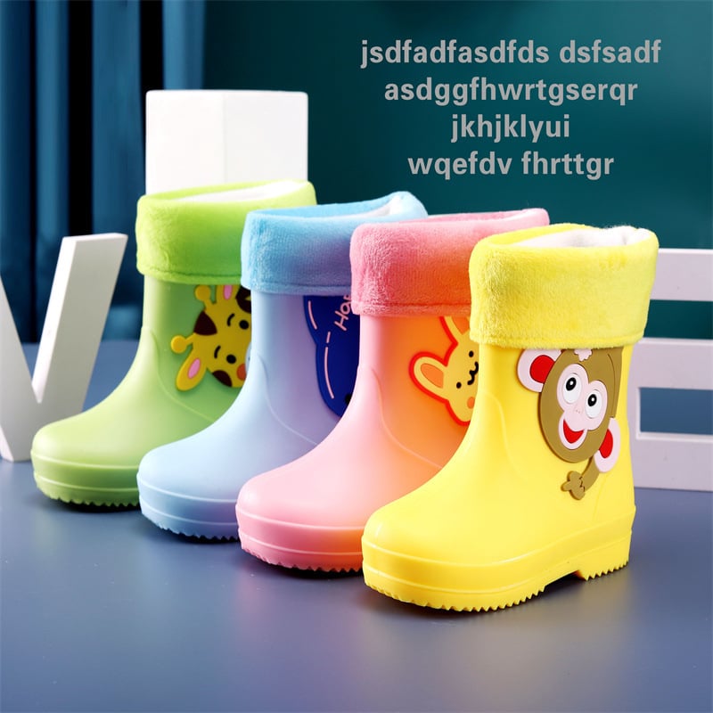 Dječje čizme za kišu s motivom žirafe, PVC gornji dio, srednje visine, sve sezone